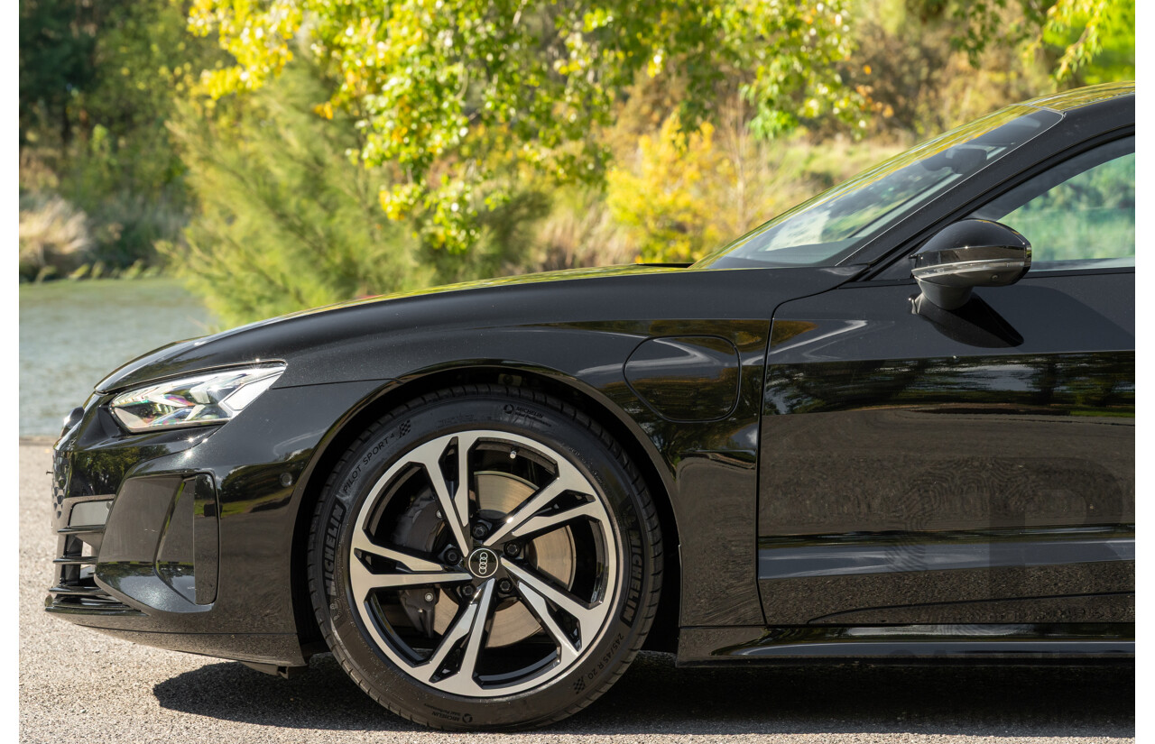 3/2023 Audi E-Tron GT Quattro (AWD) MY23 4d Coupe Mythos Black Metallic - Dedicated Electric EV 350kW