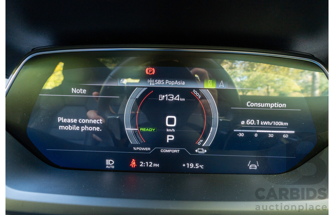 3/2023 Audi E-Tron GT Quattro (AWD) MY23 4d Coupe Mythos Black Metallic - Dedicated Electric EV 350kW