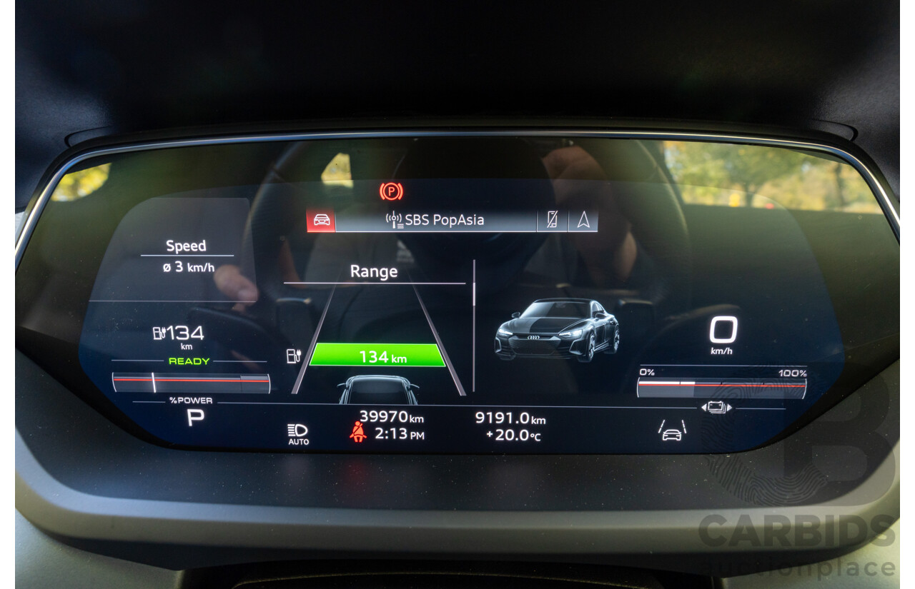 3/2023 Audi E-Tron GT Quattro (AWD) MY23 4d Coupe Mythos Black Metallic - Dedicated Electric EV 350kW