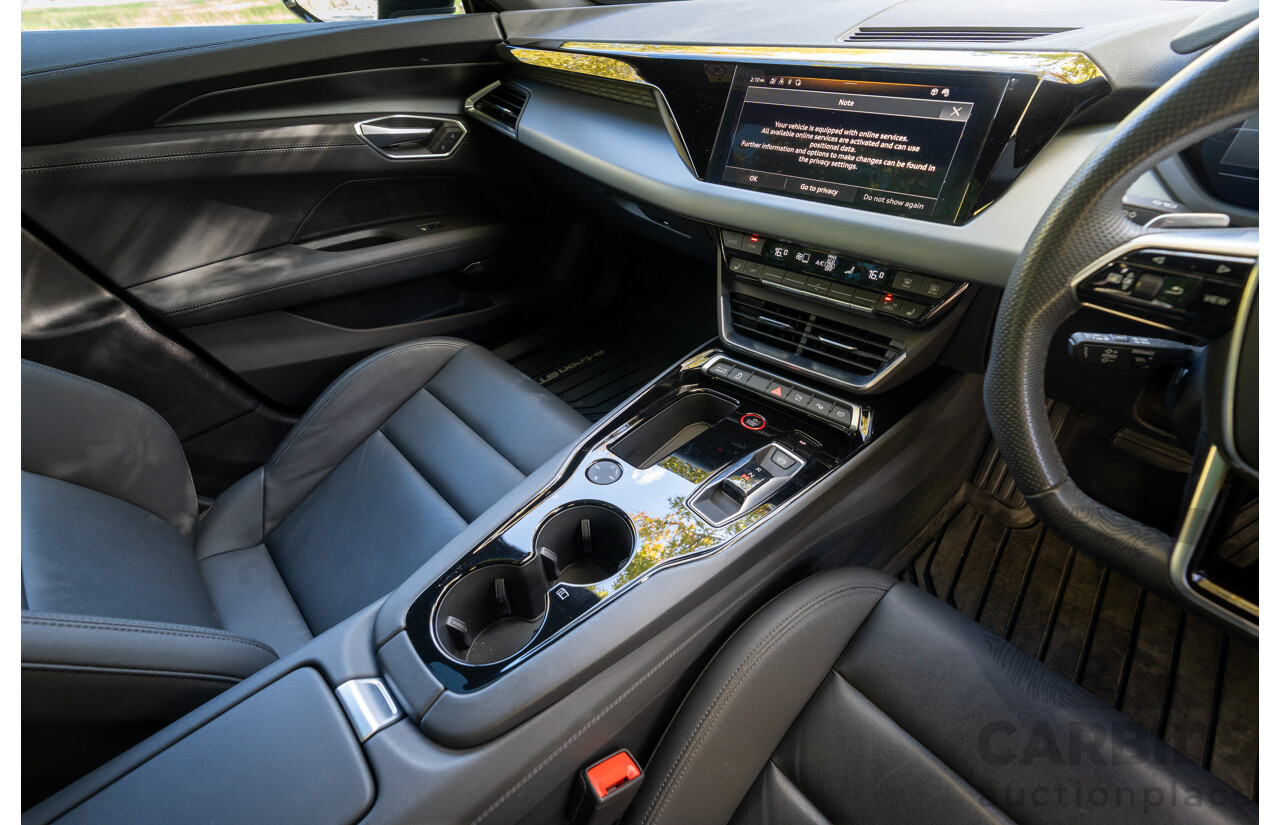 3/2023 Audi E-Tron GT Quattro (AWD) MY23 4d Coupe Mythos Black Metallic - Dedicated Electric EV 350kW