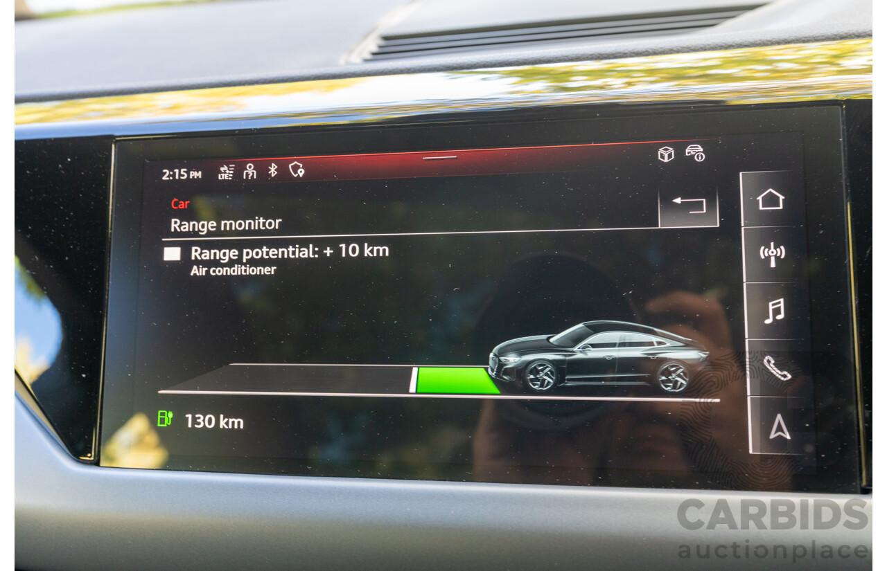 3/2023 Audi E-Tron GT Quattro (AWD) MY23 4d Coupe Mythos Black Metallic - Dedicated Electric EV 350kW