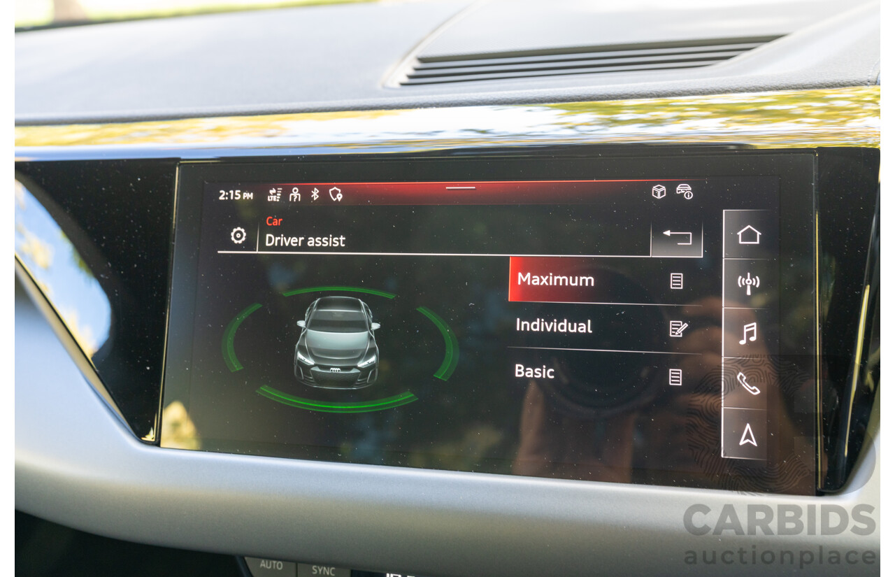 3/2023 Audi E-Tron GT Quattro (AWD) MY23 4d Coupe Mythos Black Metallic - Dedicated Electric EV 350kW