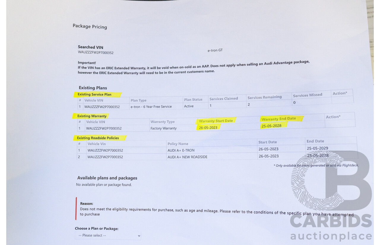 3/2023 Audi E-Tron GT Quattro (AWD) MY23 4d Coupe Mythos Black Metallic - Dedicated Electric EV 350kW