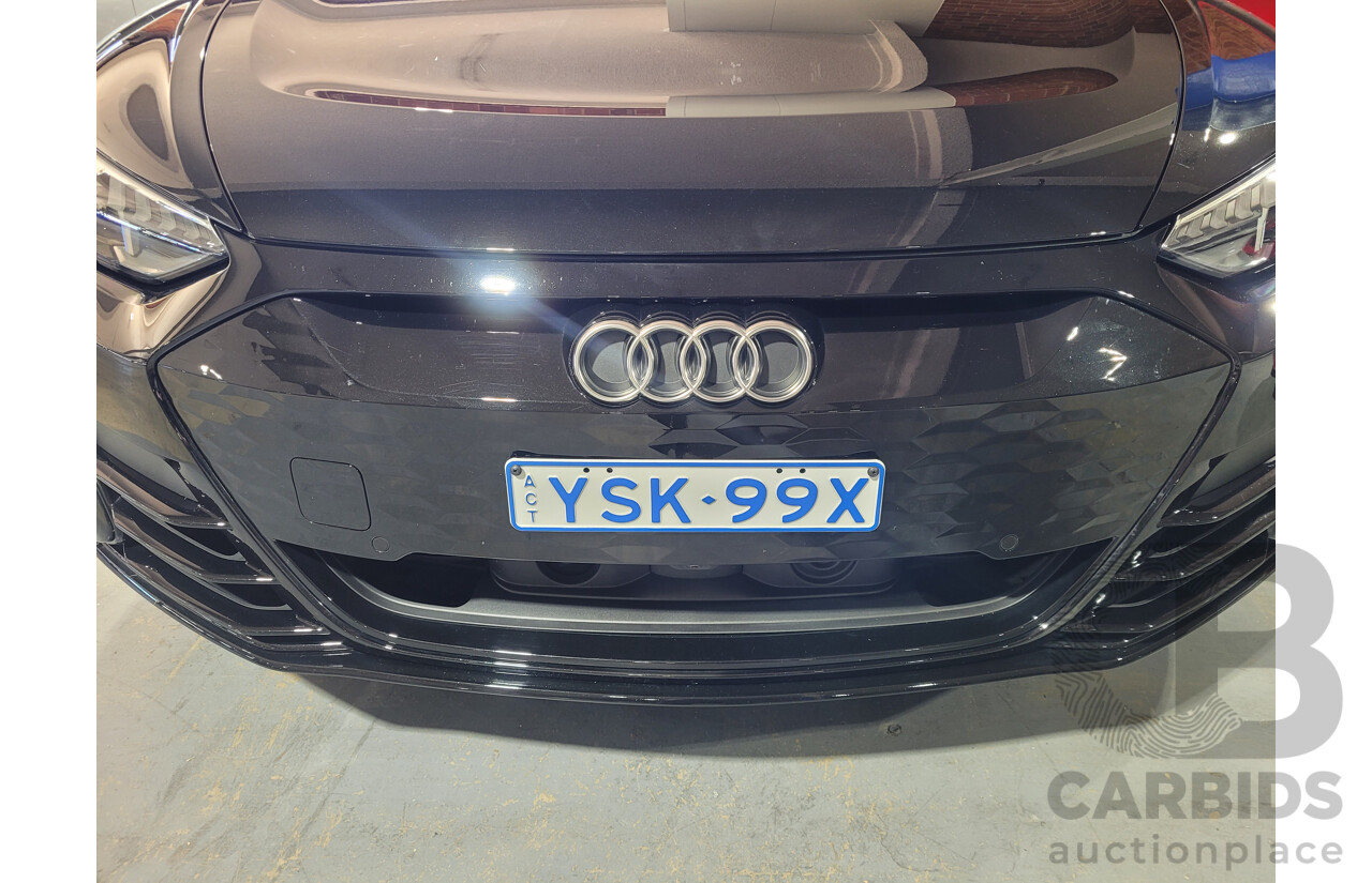 3/2023 Audi E-Tron GT Quattro (AWD) MY23 4d Coupe Mythos Black Metallic - Dedicated Electric EV 350kW