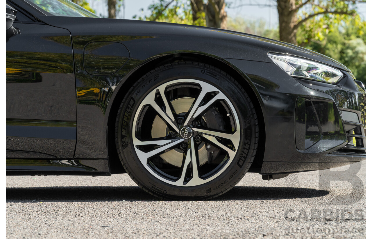 3/2023 Audi E-Tron GT Quattro (AWD) MY23 4d Coupe Mythos Black Metallic - Dedicated Electric EV 350kW