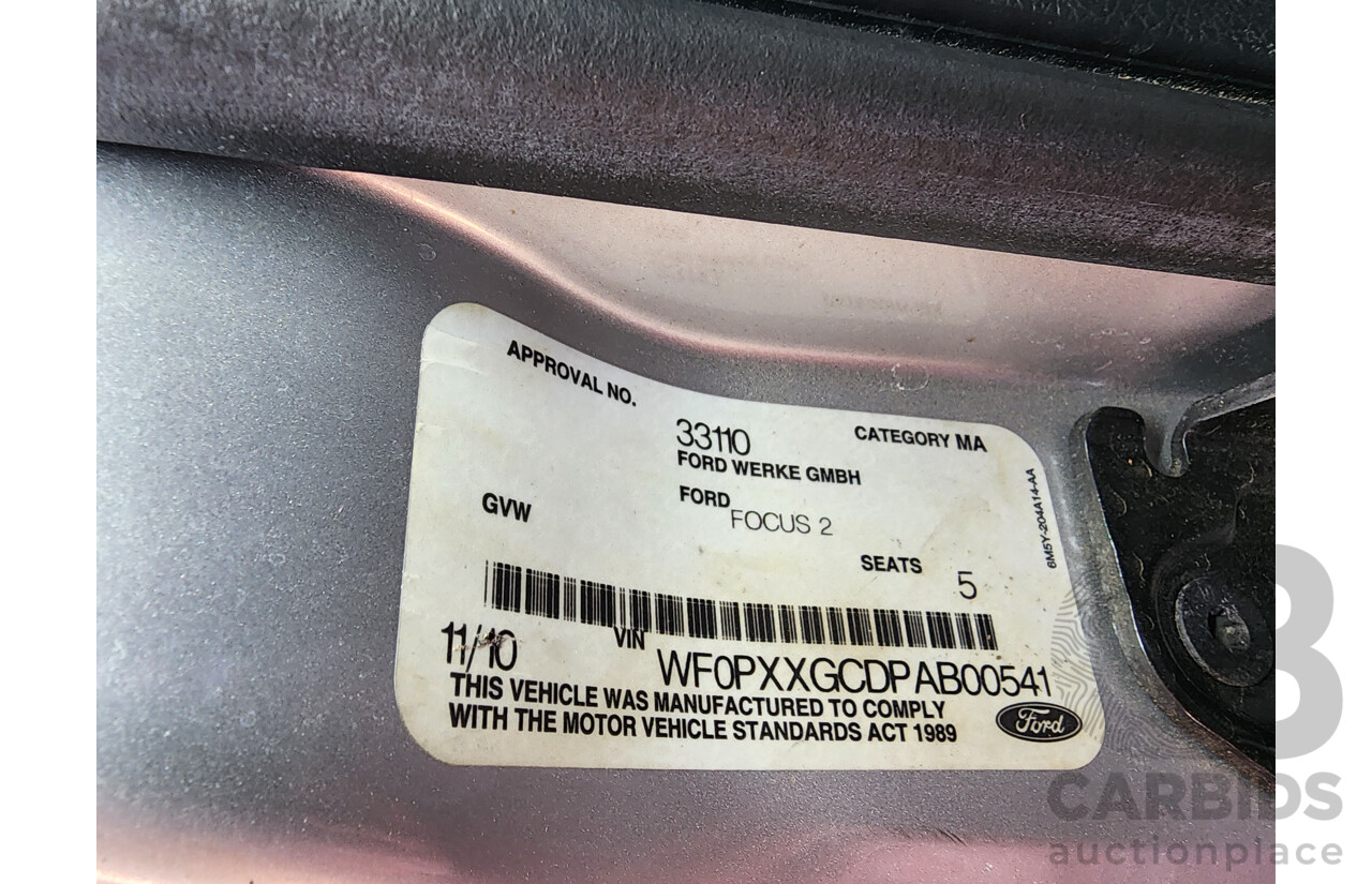 11/2010 Ford Focus XR5 Turbo LV 5d Hatchback Silver 2.5L