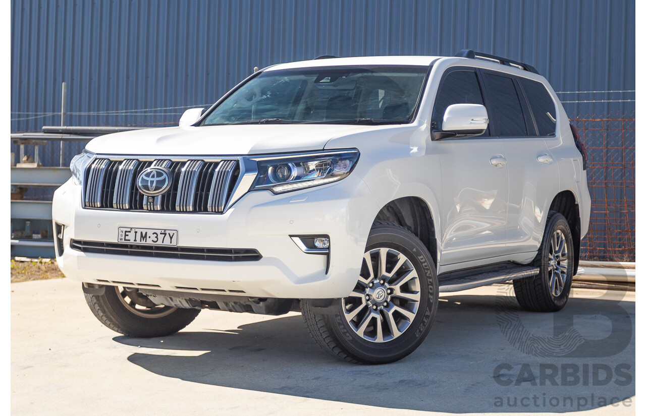 05/2020 Toyota Landcruiser PRADO VX (4x4) GDJ150R MY18 4D Wagon Pearl White Turbo Diesel 2.8L - 7 Seats