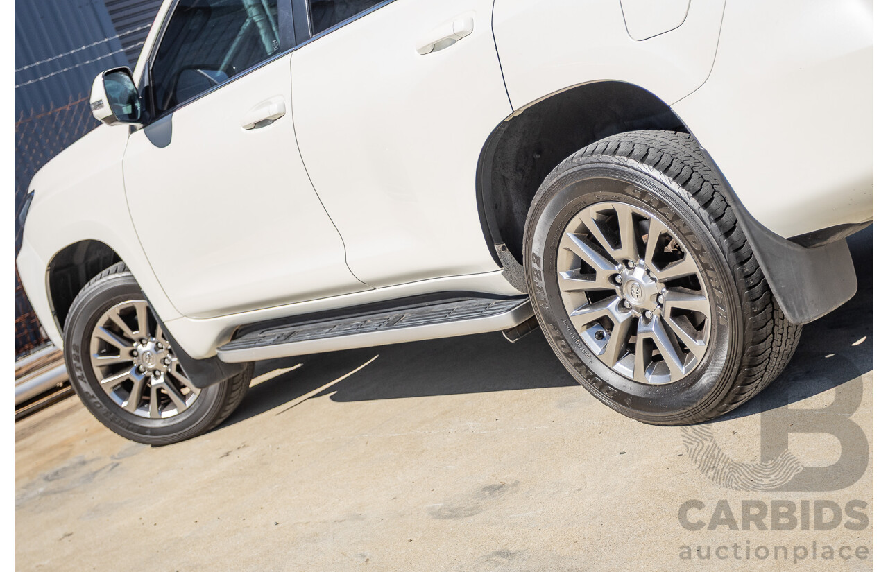 05/2020 Toyota Landcruiser PRADO VX (4x4) GDJ150R MY18 4D Wagon Pearl White Turbo Diesel 2.8L - 7 Seats