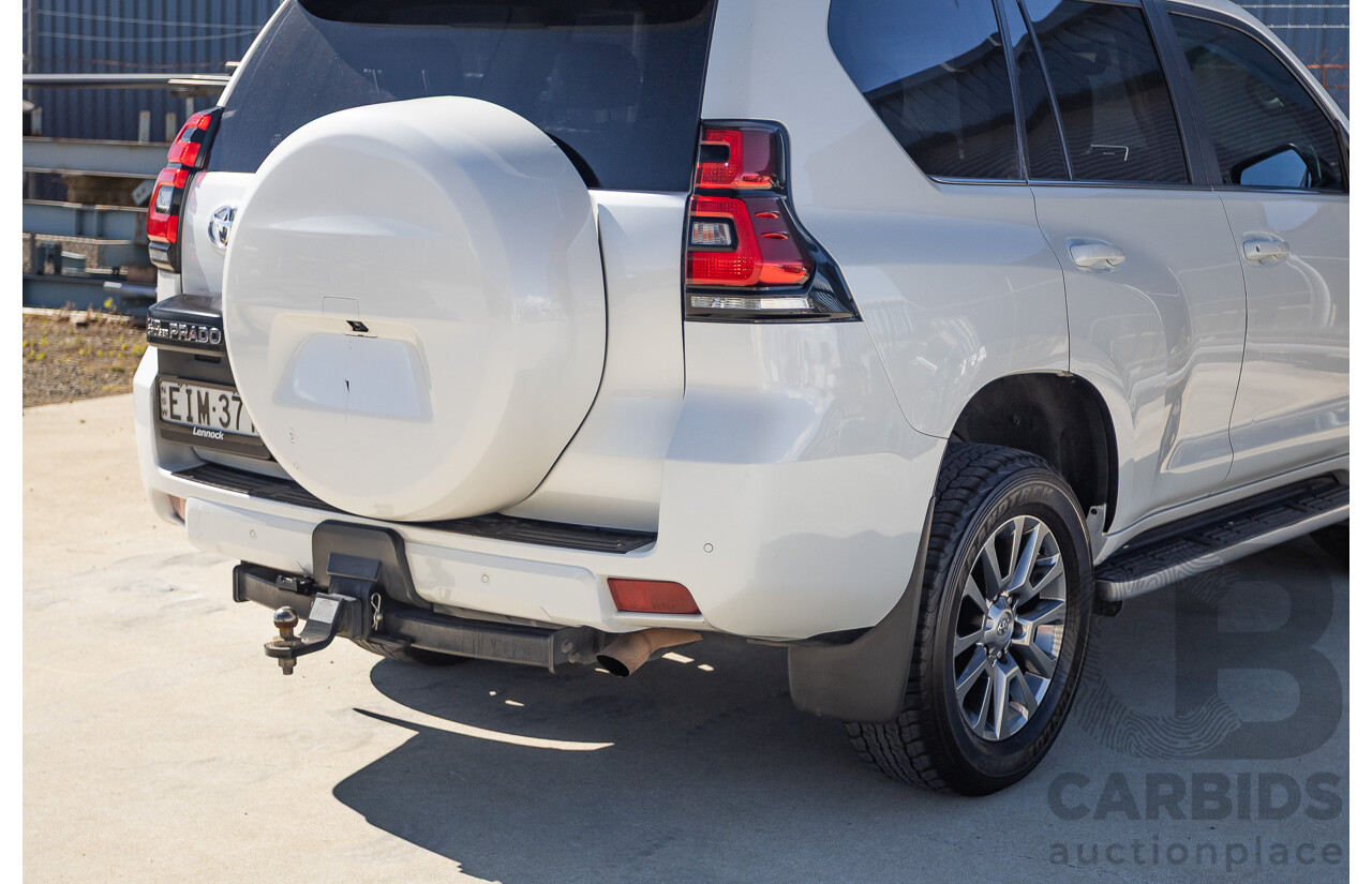 05/2020 Toyota Landcruiser PRADO VX (4x4) GDJ150R MY18 4D Wagon Pearl White Turbo Diesel 2.8L - 7 Seats