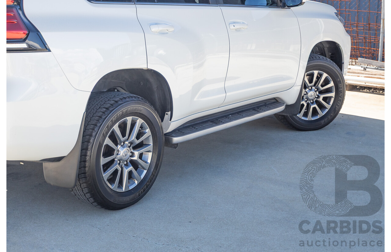 05/2020 Toyota Landcruiser PRADO VX (4x4) GDJ150R MY18 4D Wagon Pearl White Turbo Diesel 2.8L - 7 Seats