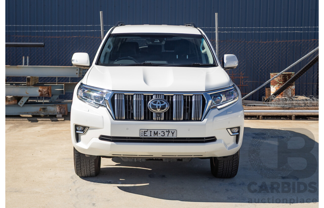 05/2020 Toyota Landcruiser PRADO VX (4x4) GDJ150R MY18 4D Wagon Pearl White Turbo Diesel 2.8L - 7 Seats