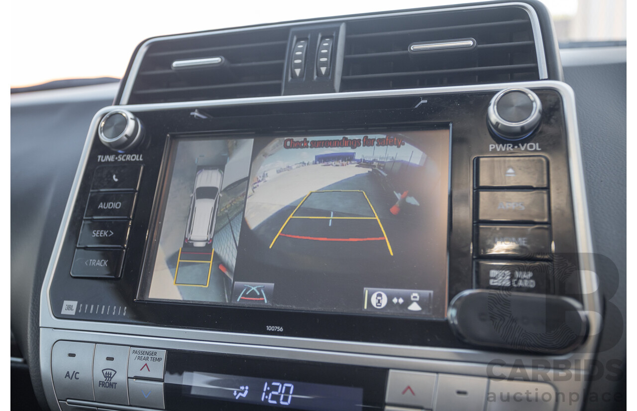 05/2020 Toyota Landcruiser PRADO VX (4x4) GDJ150R MY18 4D Wagon Pearl White Turbo Diesel 2.8L - 7 Seats