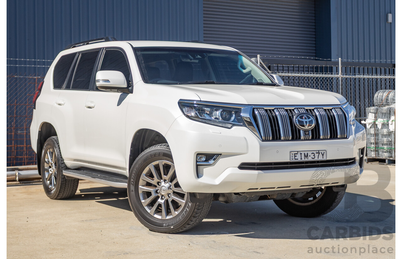 05/2020 Toyota Landcruiser PRADO VX (4x4) GDJ150R MY18 4D Wagon Pearl White Turbo Diesel 2.8L - 7 Seats