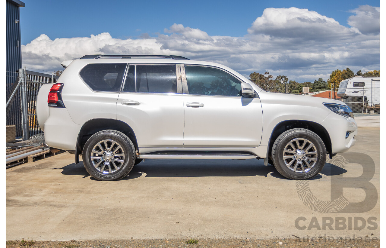 05/2020 Toyota Landcruiser PRADO VX (4x4) GDJ150R MY18 4D Wagon Pearl White Turbo Diesel 2.8L - 7 Seats