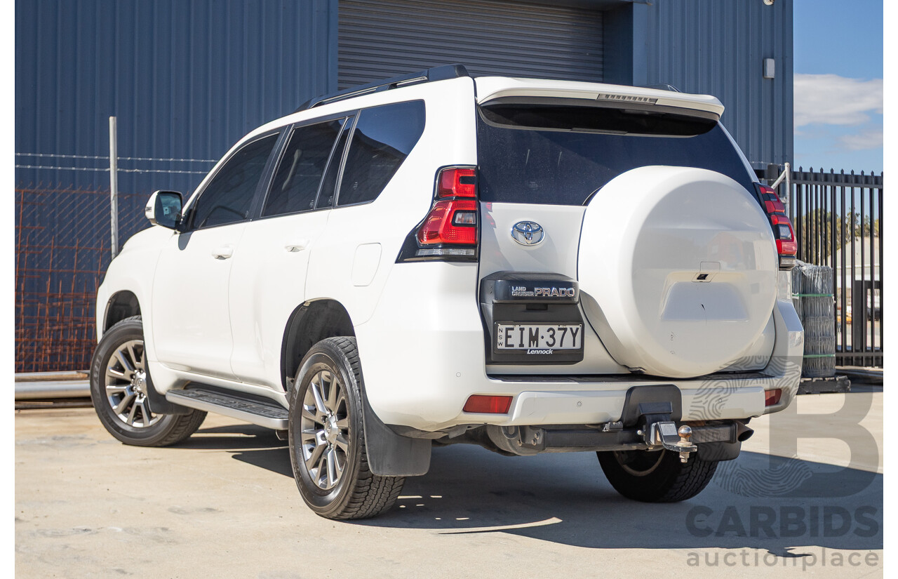 05/2020 Toyota Landcruiser PRADO VX (4x4) GDJ150R MY18 4D Wagon Pearl White Turbo Diesel 2.8L - 7 Seats