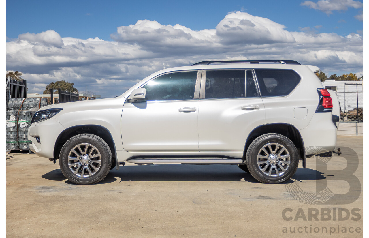 05/2020 Toyota Landcruiser PRADO VX (4x4) GDJ150R MY18 4D Wagon Pearl White Turbo Diesel 2.8L - 7 Seats