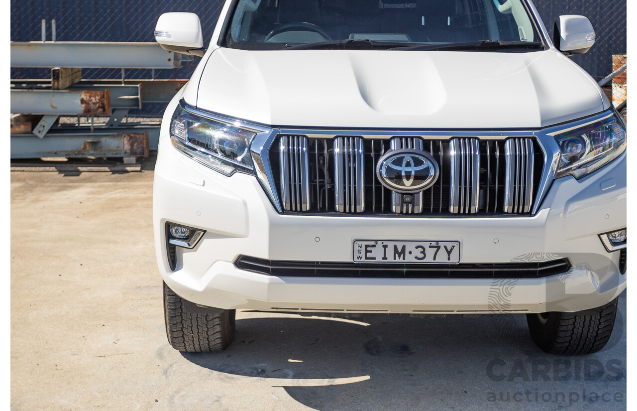 05/2020 Toyota Landcruiser PRADO VX (4x4) GDJ150R MY18 4D Wagon Pearl White Turbo Diesel 2.8L - 7 Seats