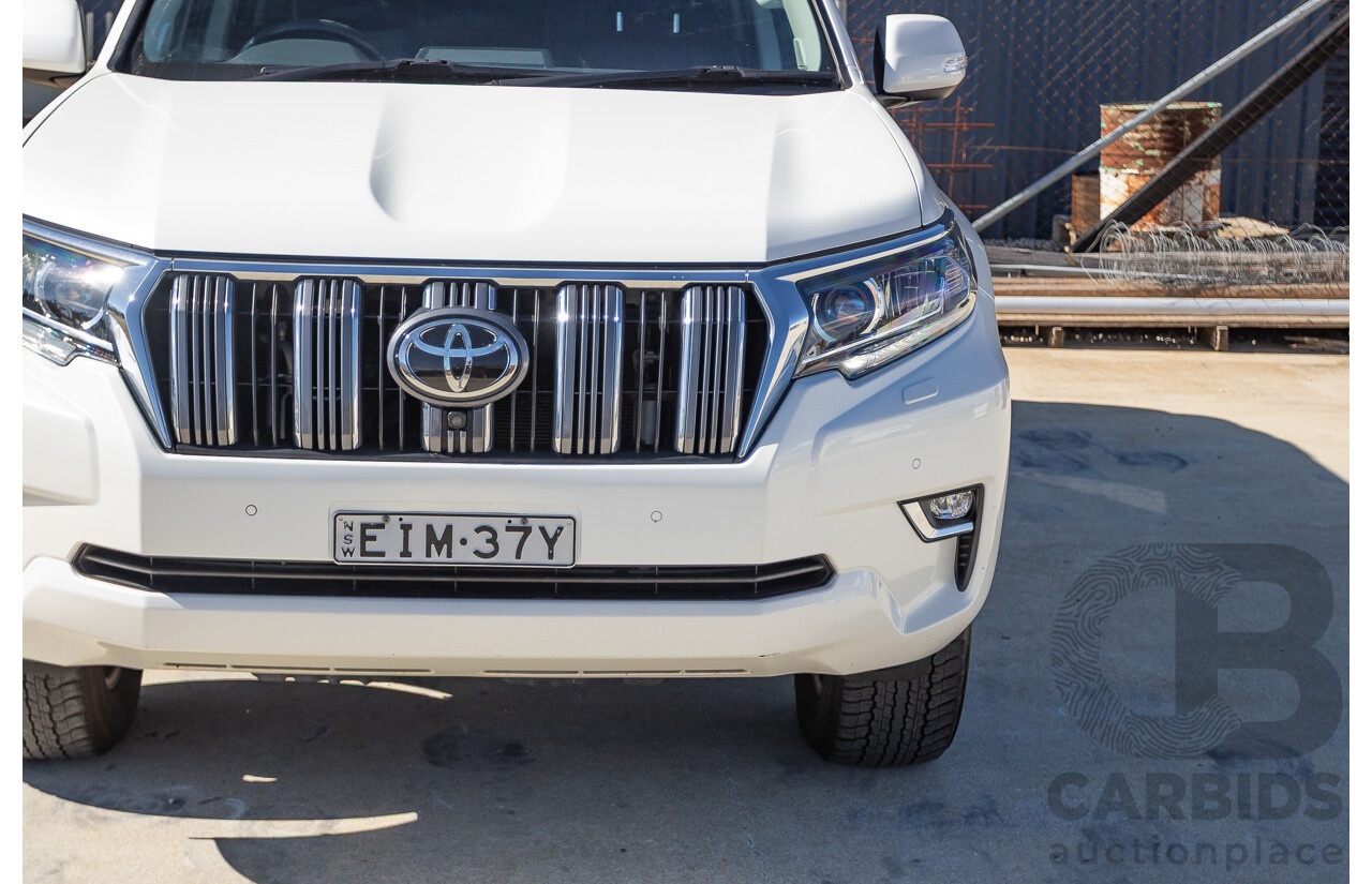 05/2020 Toyota Landcruiser PRADO VX (4x4) GDJ150R MY18 4D Wagon Pearl White Turbo Diesel 2.8L - 7 Seats