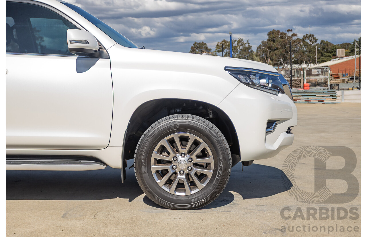 05/2020 Toyota Landcruiser PRADO VX (4x4) GDJ150R MY18 4D Wagon Pearl White Turbo Diesel 2.8L - 7 Seats