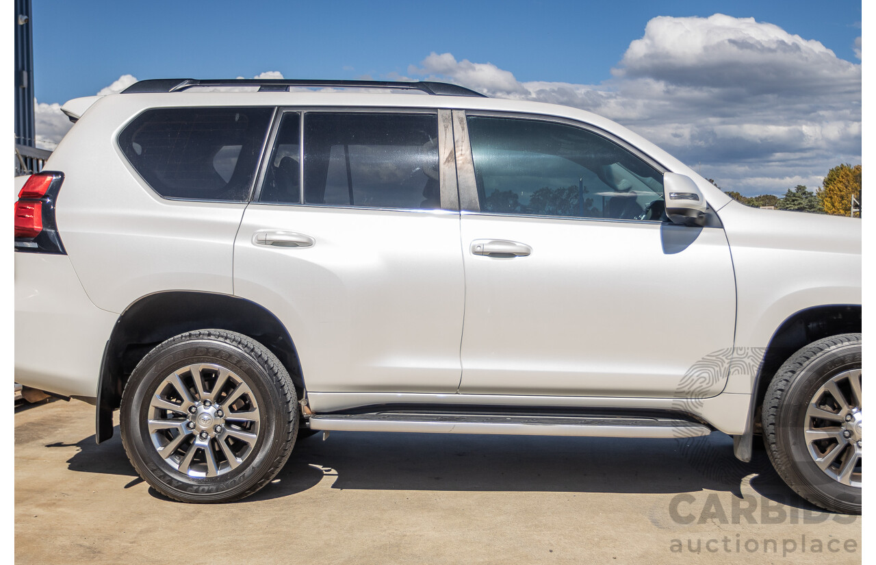 05/2020 Toyota Landcruiser PRADO VX (4x4) GDJ150R MY18 4D Wagon Pearl White Turbo Diesel 2.8L - 7 Seats