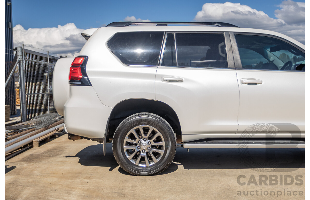 05/2020 Toyota Landcruiser PRADO VX (4x4) GDJ150R MY18 4D Wagon Pearl White Turbo Diesel 2.8L - 7 Seats