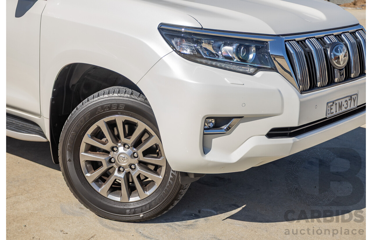 05/2020 Toyota Landcruiser PRADO VX (4x4) GDJ150R MY18 4D Wagon Pearl White Turbo Diesel 2.8L - 7 Seats