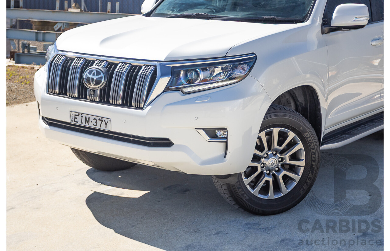 05/2020 Toyota Landcruiser PRADO VX (4x4) GDJ150R MY18 4D Wagon Pearl White Turbo Diesel 2.8L - 7 Seats