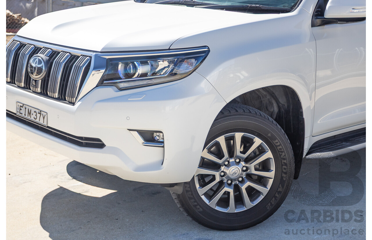 05/2020 Toyota Landcruiser PRADO VX (4x4) GDJ150R MY18 4D Wagon Pearl White Turbo Diesel 2.8L - 7 Seats