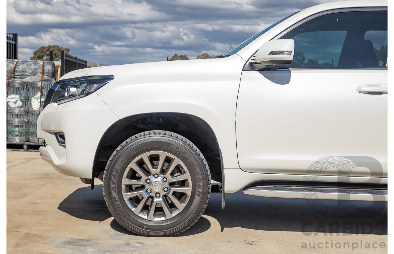 05/2020 Toyota Landcruiser PRADO VX (4x4) GDJ150R MY18 4D Wagon Pearl White Turbo Diesel 2.8L - 7 Seats