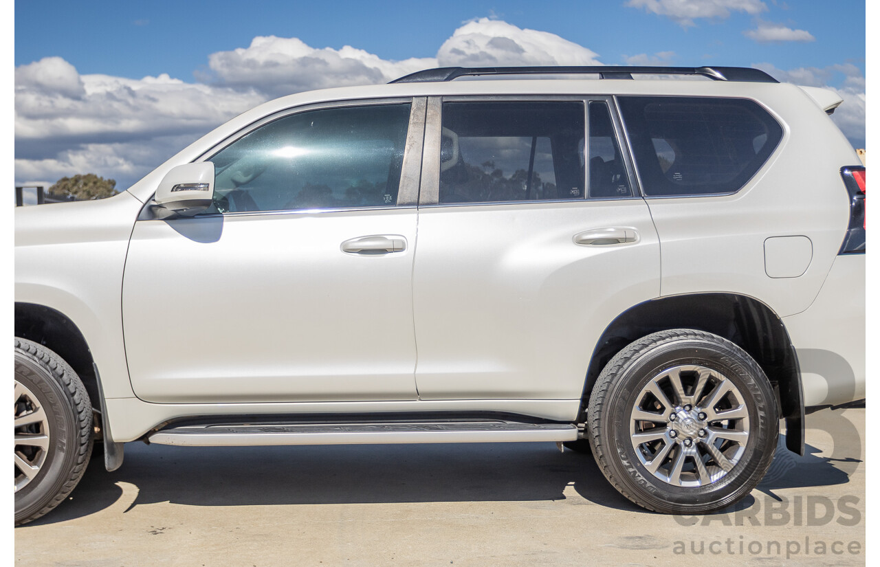 05/2020 Toyota Landcruiser PRADO VX (4x4) GDJ150R MY18 4D Wagon Pearl White Turbo Diesel 2.8L - 7 Seats