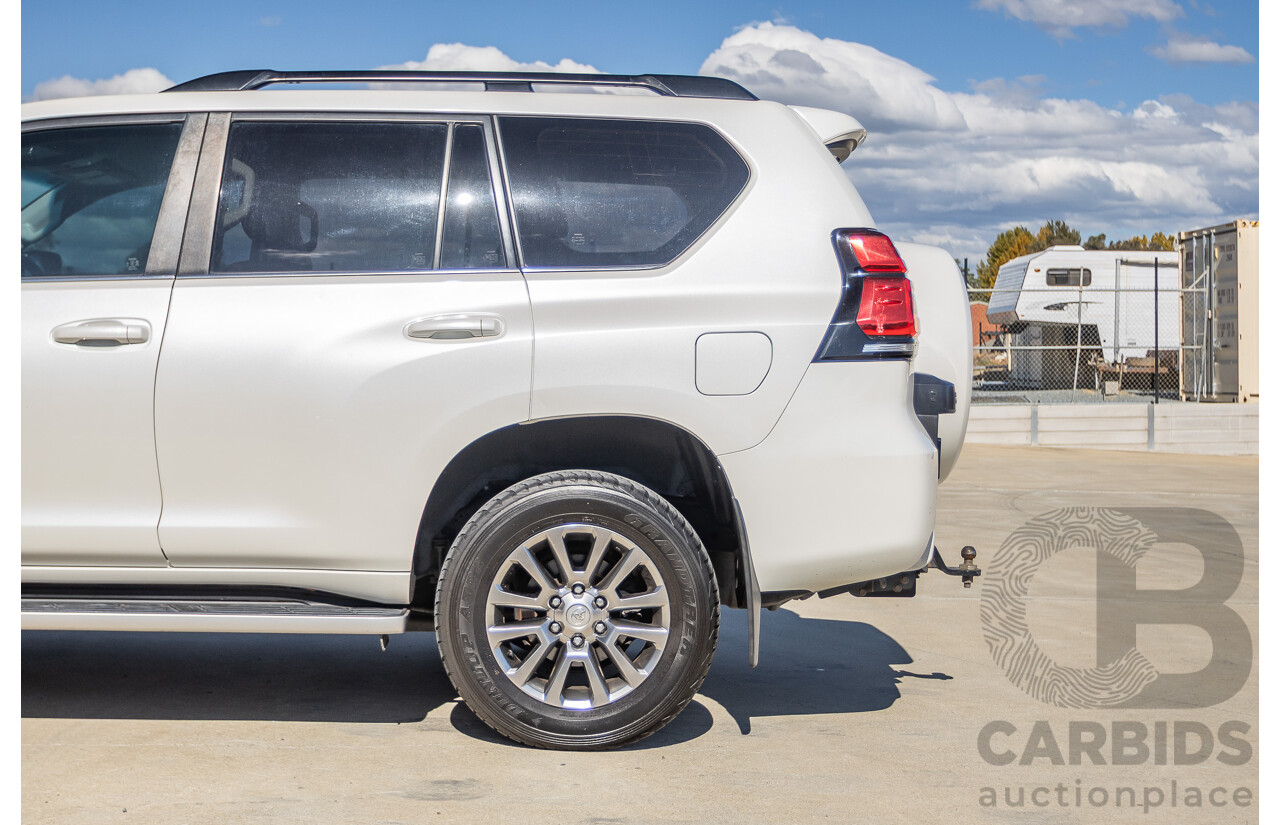 05/2020 Toyota Landcruiser PRADO VX (4x4) GDJ150R MY18 4D Wagon Pearl White Turbo Diesel 2.8L - 7 Seats