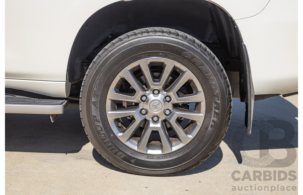 05/2020 Toyota Landcruiser PRADO VX (4x4) GDJ150R MY18 4D Wagon Pearl White Turbo Diesel 2.8L - 7 Seats