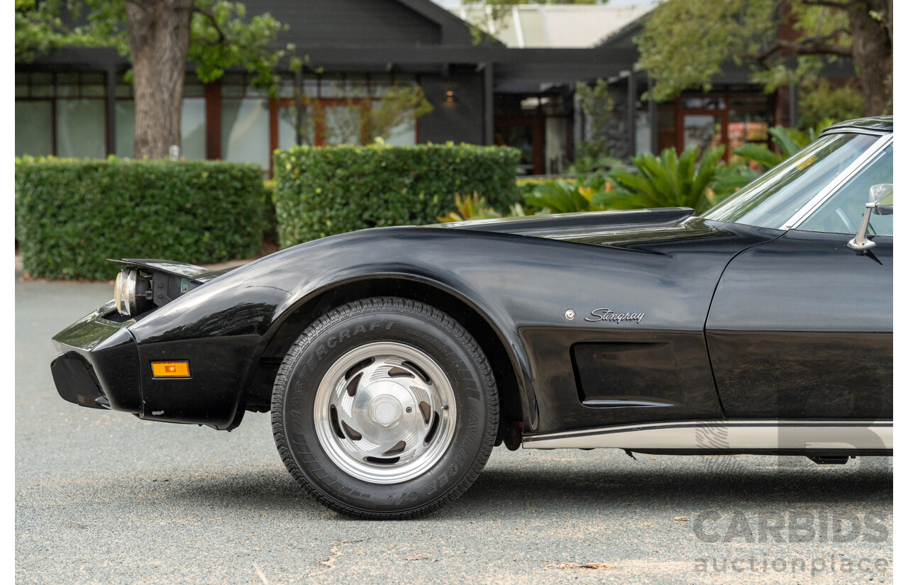 11/1975 Chevrolet Corvette C3 Stingray 2d Coupe Black V8 5.7L
