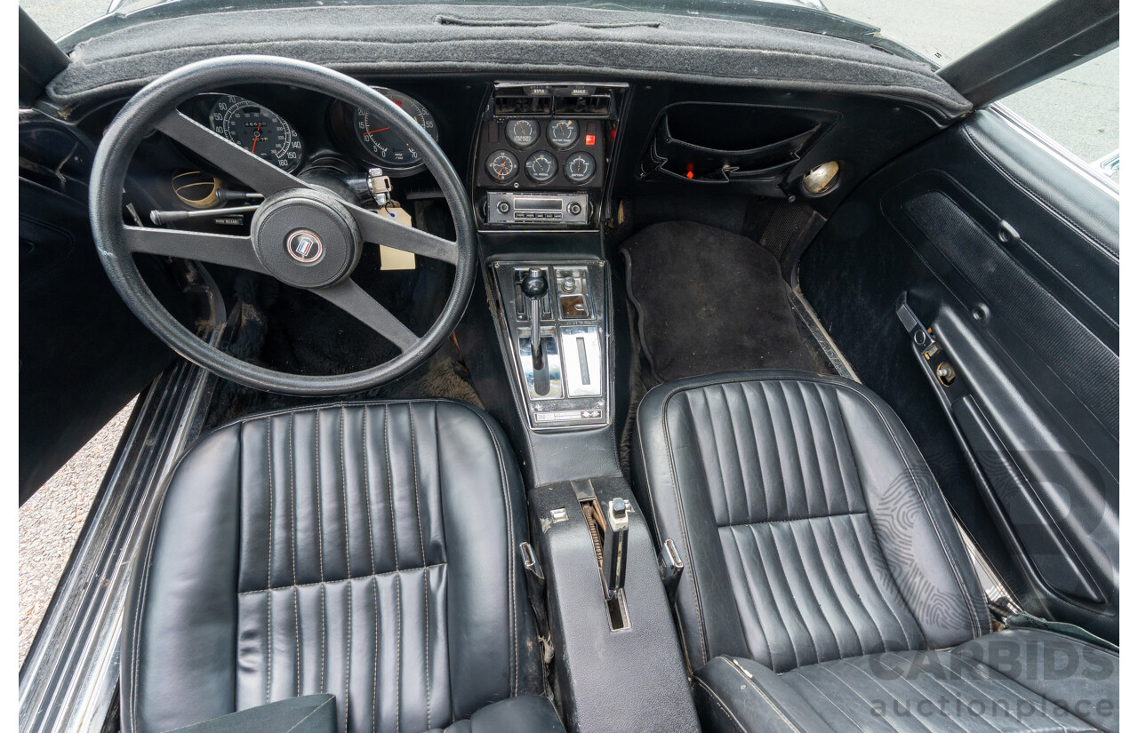 11/1975 Chevrolet Corvette C3 Stingray 2d Coupe Black V8 5.7L