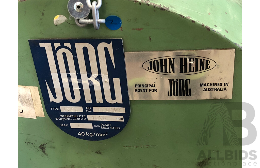 Jorg 1520mm Electric 415 Volt Sheet Metal Roller