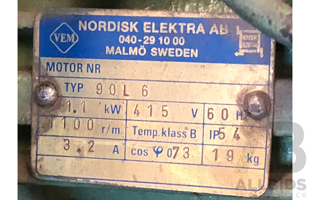 Jorg 1520mm Electric 415 Volt Sheet Metal Roller