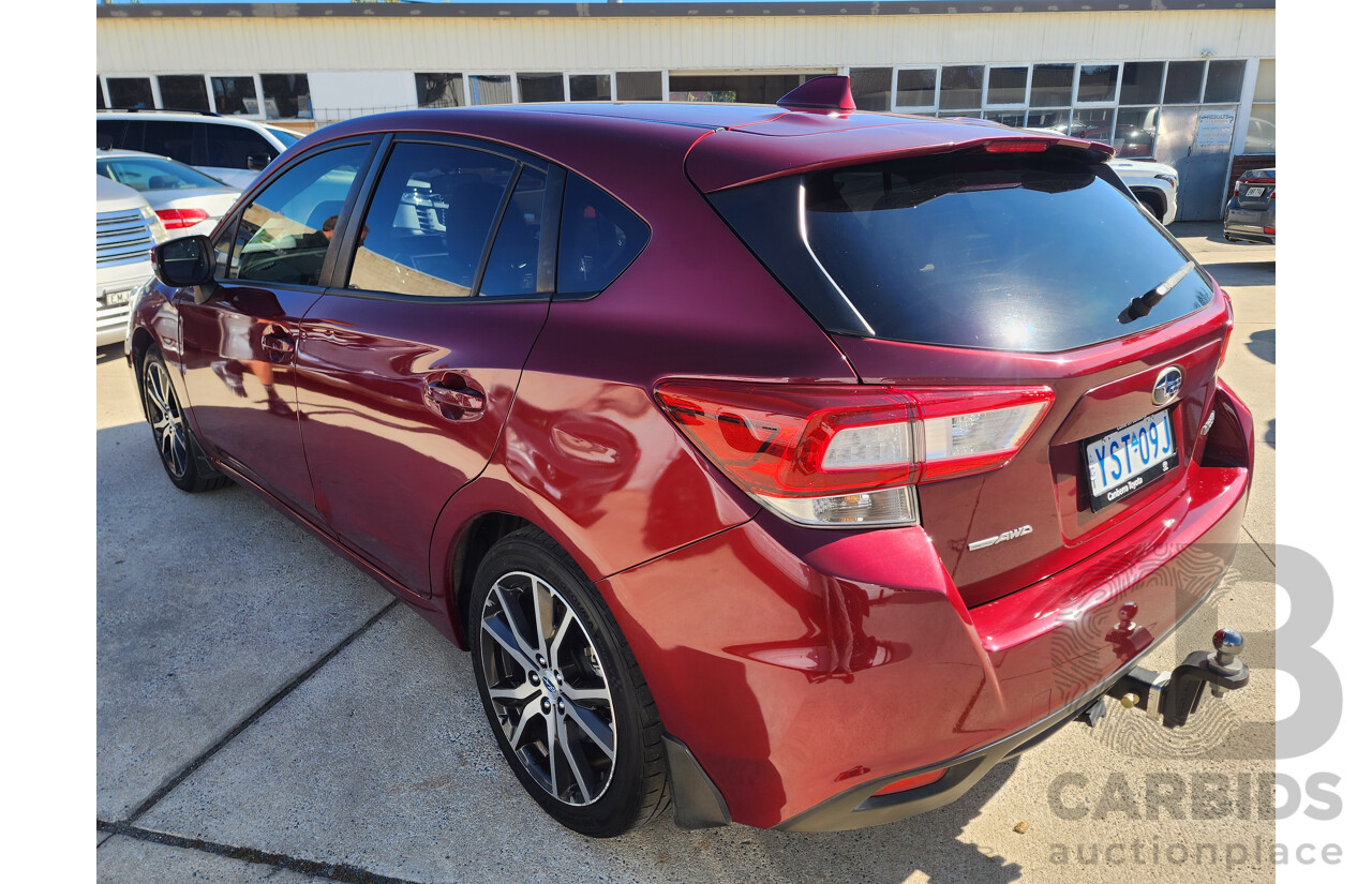 5/2019 Subaru Impreza 2.0i-L (awd) MY19 5d Hatchback Maroon 2.0L