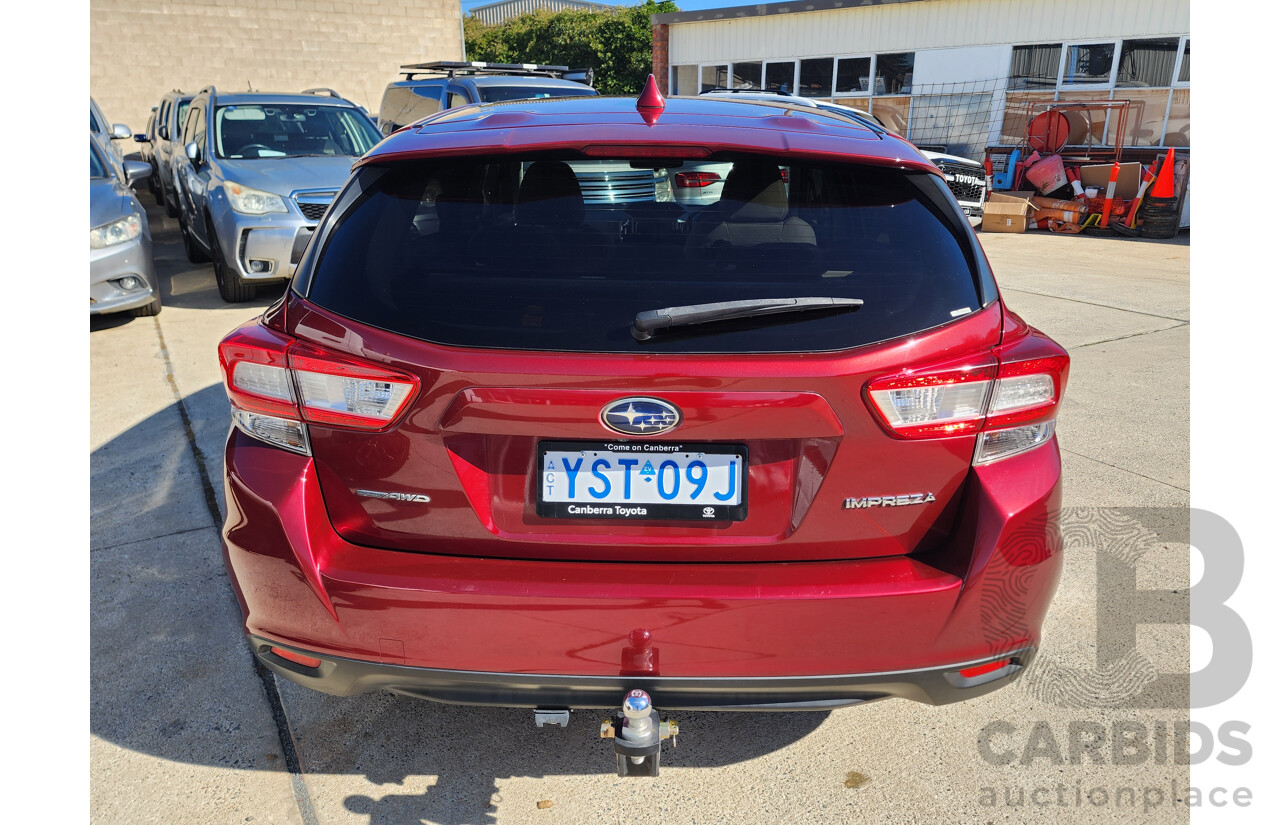 5/2019 Subaru Impreza 2.0i-L (awd) MY19 5d Hatchback Maroon 2.0L
