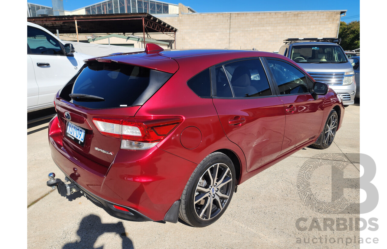 5/2019 Subaru Impreza 2.0i-L (awd) MY19 5d Hatchback Maroon 2.0L