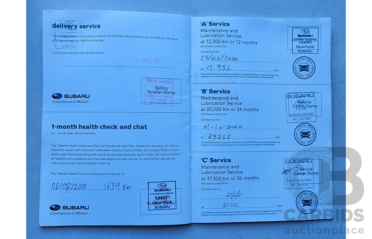 5/2019 Subaru Impreza 2.0i-L (awd) MY19 5d Hatchback Maroon 2.0L