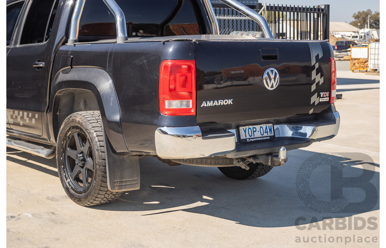 01/2012 Volkswagen Amarok TDI400 Highline (4x4) 2H MY12 Dual Cab Utility Deep Black Twin Turbo Diesel 2.0L