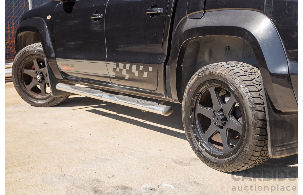 01/2012 Volkswagen Amarok TDI400 Highline (4x4) 2H MY12 Dual Cab Utility Deep Black Twin Turbo Diesel 2.0L