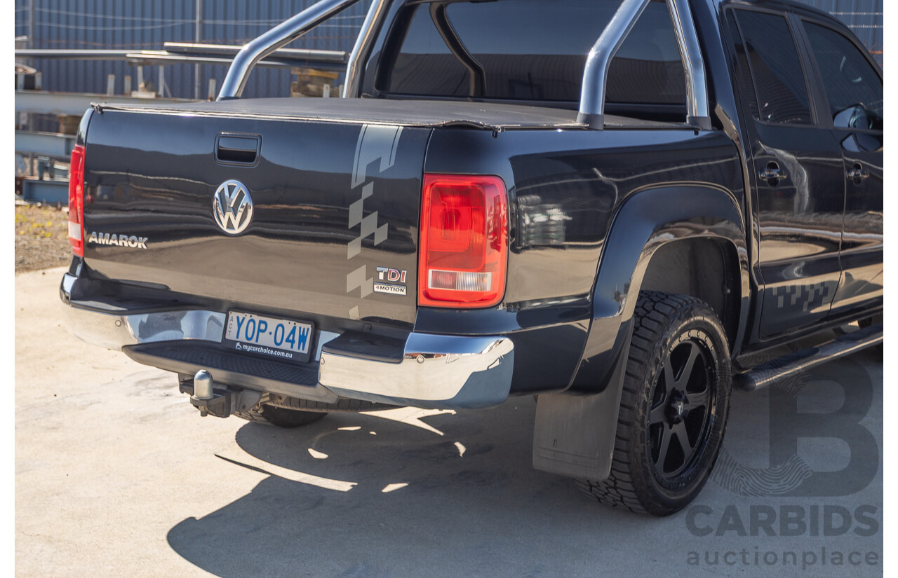 01/2012 Volkswagen Amarok TDI400 Highline (4x4) 2H MY12 Dual Cab Utility Deep Black Twin Turbo Diesel 2.0L