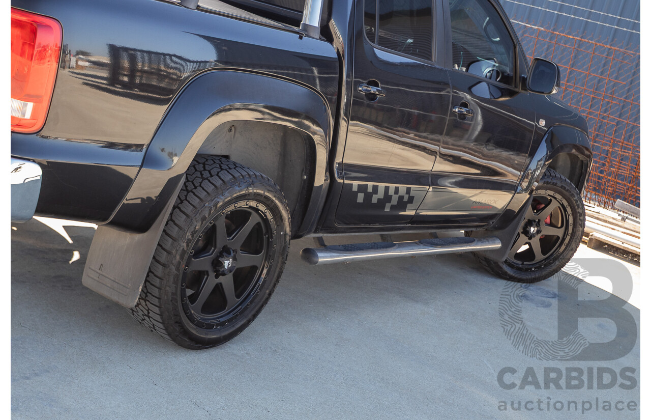 01/2012 Volkswagen Amarok TDI400 Highline (4x4) 2H MY12 Dual Cab Utility Deep Black Twin Turbo Diesel 2.0L