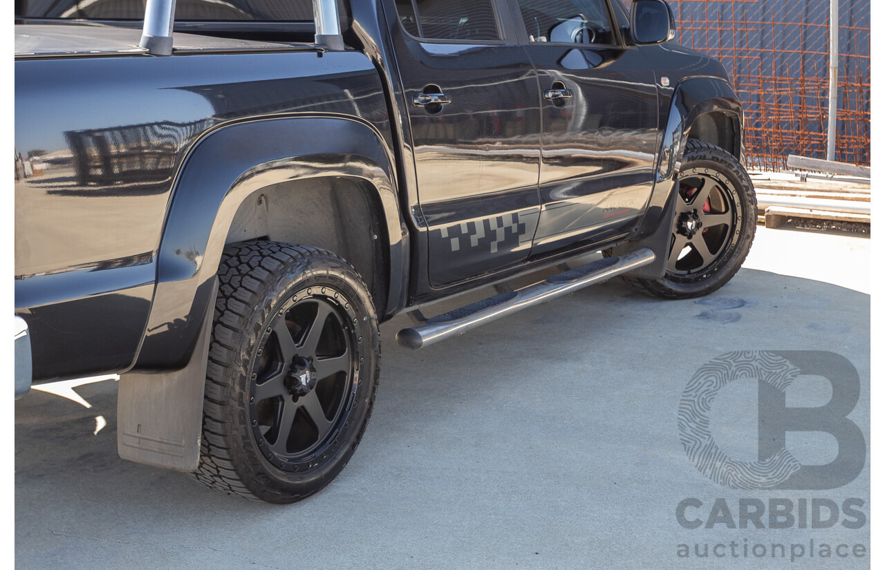 01/2012 Volkswagen Amarok TDI400 Highline (4x4) 2H MY12 Dual Cab Utility Deep Black Twin Turbo Diesel 2.0L