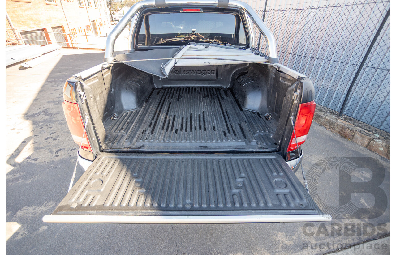 01/2012 Volkswagen Amarok TDI400 Highline (4x4) 2H MY12 Dual Cab Utility Deep Black Twin Turbo Diesel 2.0L