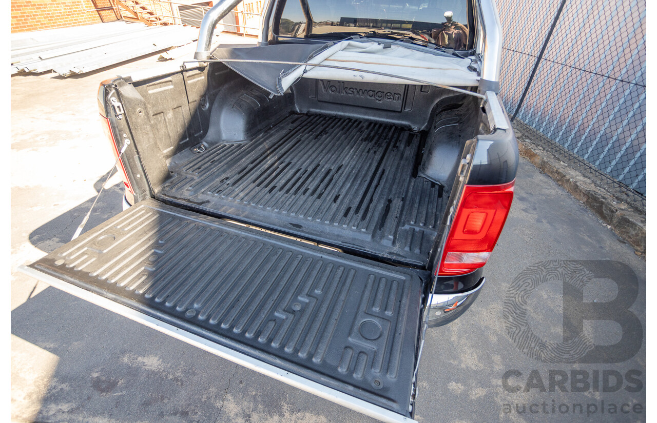 01/2012 Volkswagen Amarok TDI400 Highline (4x4) 2H MY12 Dual Cab Utility Deep Black Twin Turbo Diesel 2.0L