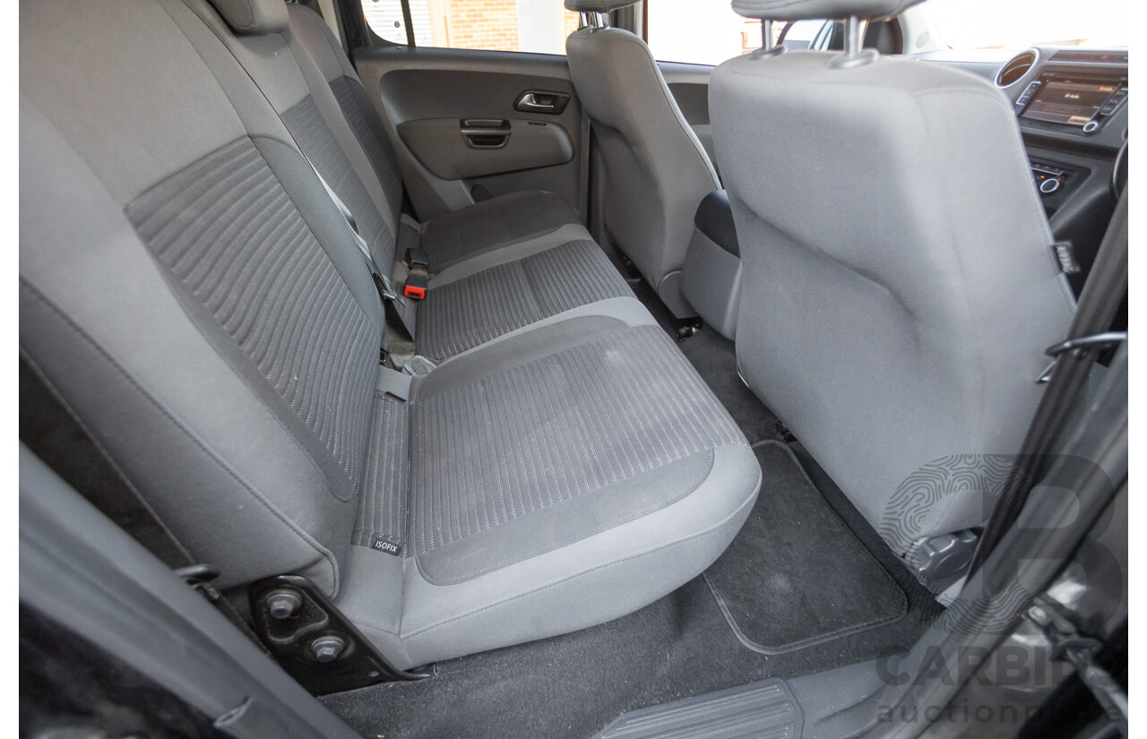 01/2012 Volkswagen Amarok TDI400 Highline (4x4) 2H MY12 Dual Cab Utility Deep Black Twin Turbo Diesel 2.0L