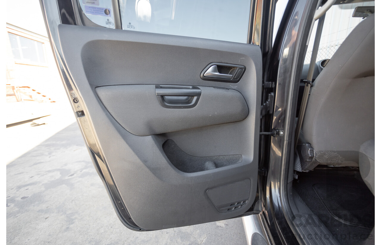 01/2012 Volkswagen Amarok TDI400 Highline (4x4) 2H MY12 Dual Cab Utility Deep Black Twin Turbo Diesel 2.0L