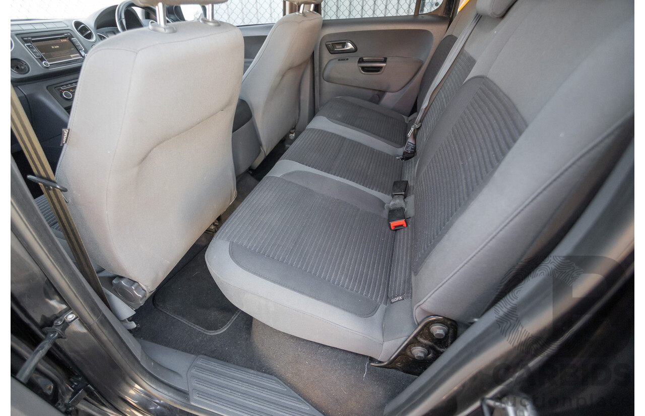 01/2012 Volkswagen Amarok TDI400 Highline (4x4) 2H MY12 Dual Cab Utility Deep Black Twin Turbo Diesel 2.0L